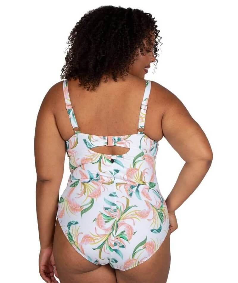 Artesands April Spritz Cezanne D-E Cup Underwire One Piece Swimsuit - White Swim