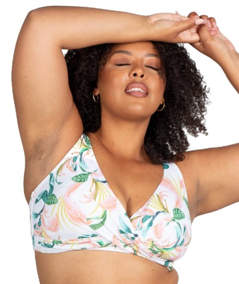Artesands April Spritz Delacroix Cross Front D-G Cup Bikini Top - White Swim 12 White