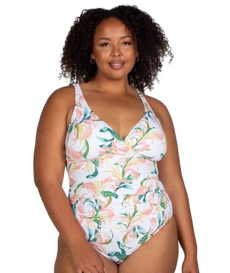 Artesands April Spritz Delacroix Cross Front D-G Cup One Piece Swimsuit - White Swim 12 White