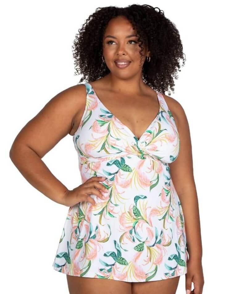 Artesands April Spritz Delacroix Cross Over D-G Cup Swimdress - White Swim 12 White