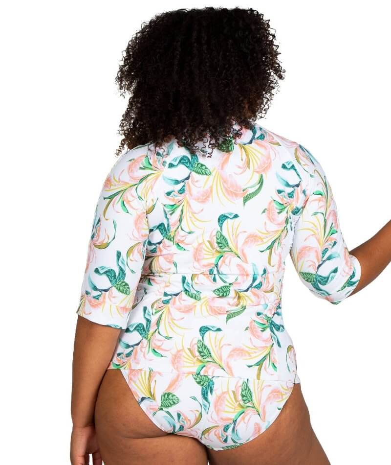 Artesands April Spritz Seurat Short Sleeve Sunsafe Top - White Swim