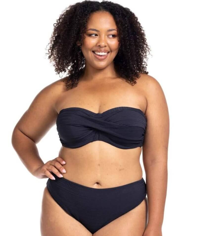 Artesands Aria Botticelli Bandeau D-DD Cup Bikini Top - Black Swim