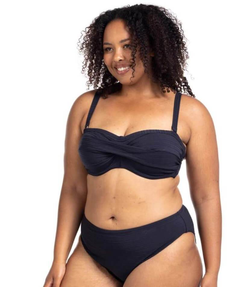 Artesands Aria Botticelli Bandeau D-DD Cup Bikini Top - Black Swim