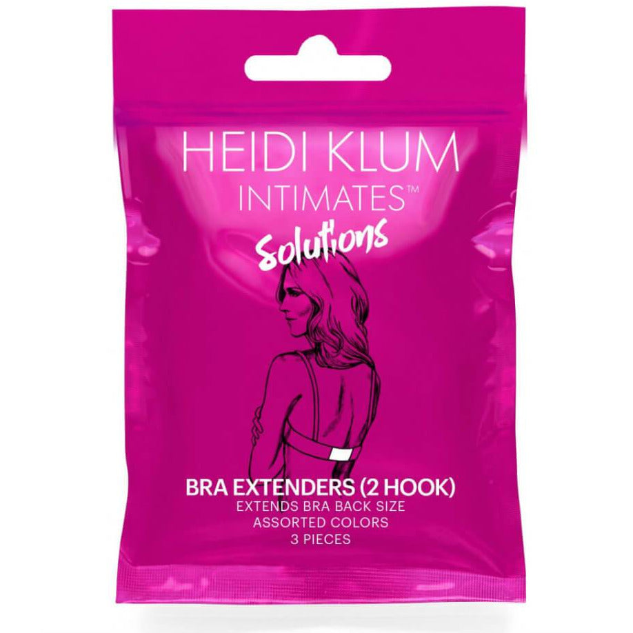 Heidi Klum Solutions Bra Back Extenders - 2 Hook - Assorted Colours Bra Accessories 