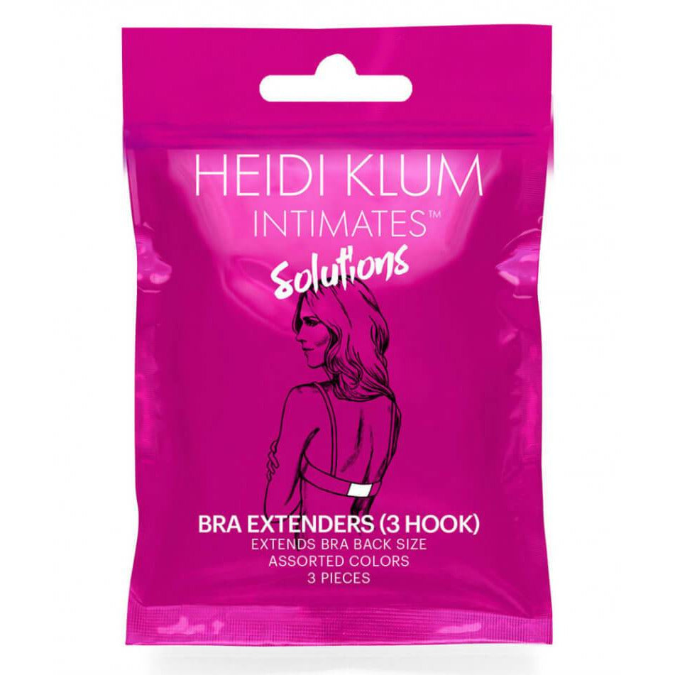 Heidi Klum Solutions Bra Back Extenders - 3 Hook - Assorted Colours Bra Accessories 