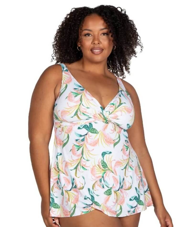 Artesands April Spritz Delacroix Cross Over D-G Cup Swimdress - White Swim 